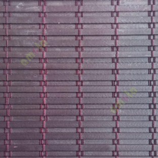 Dark brown color horizontal stripes flat scale vertical thread stripes with overlapping design rollup mechanism PVC Blinds 
